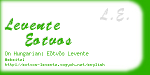 levente eotvos business card