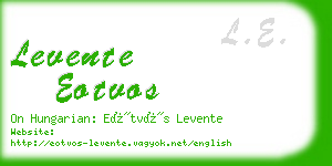 levente eotvos business card